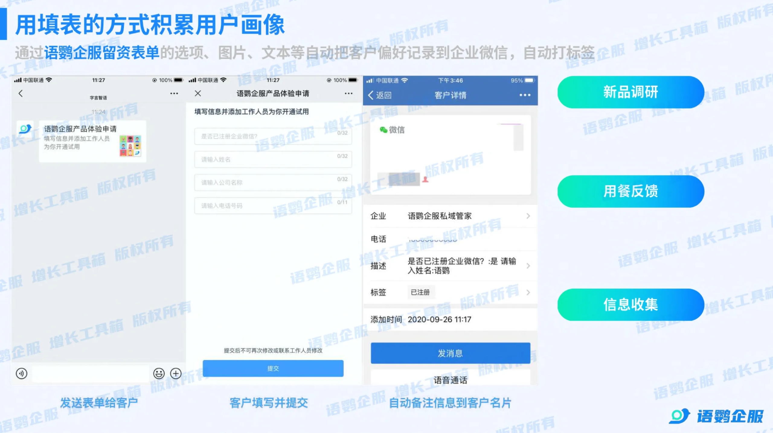 留资表单-填写信息后自动打标签